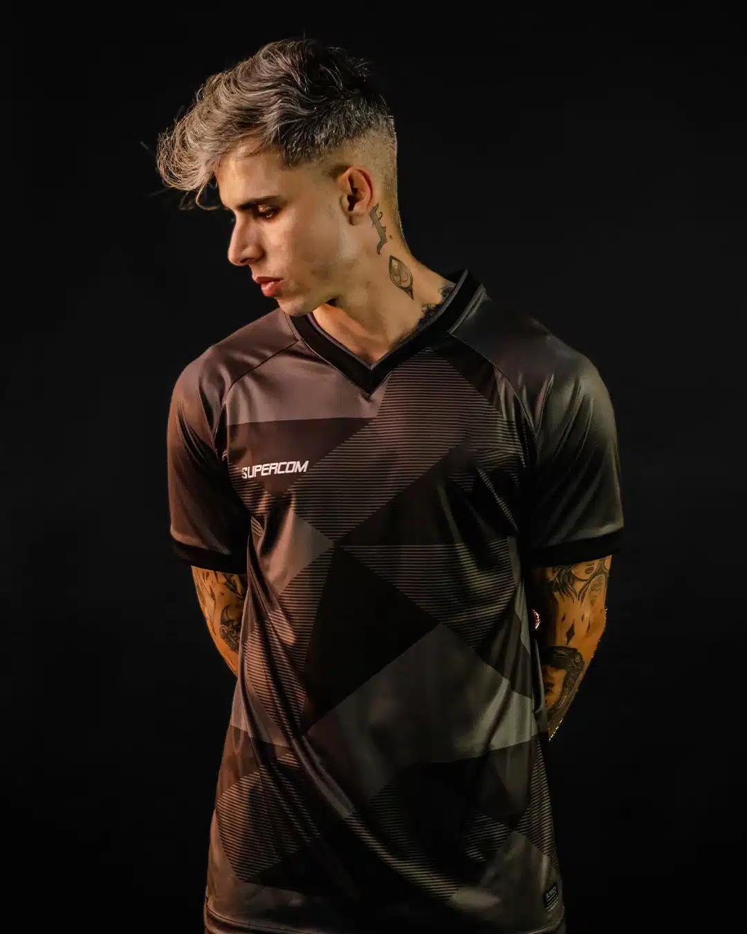camisa-uniforme-dryfit-preto-e-cinza-supercom