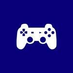 controle video game branco e azul